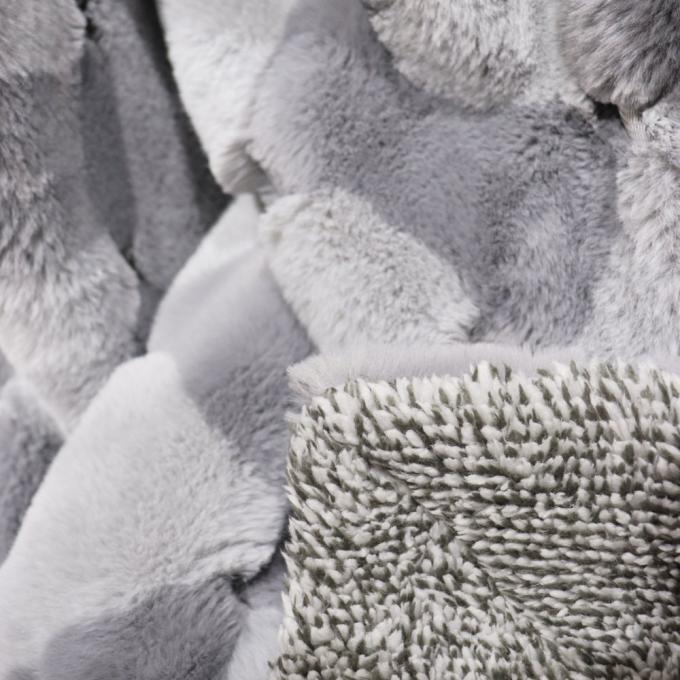 Polyester Hafif Koral Yürük Battaniye Sahte Kürk Battaniye Kış için 320gm 2