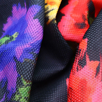 Good price 2mm Dijital Baskı Polyester Mesh Kumaş Solunumlu Yumuşak Mesh Kumaş Ayakkabılar için çevrimiçi