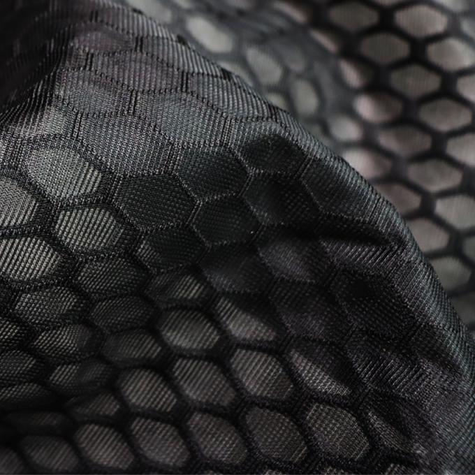 100% Polyester Mesh Kumaş Dikiş Airmesh Nefes Alıcı Aralıklı Maş Fin Siyah Maş Kumaş 2