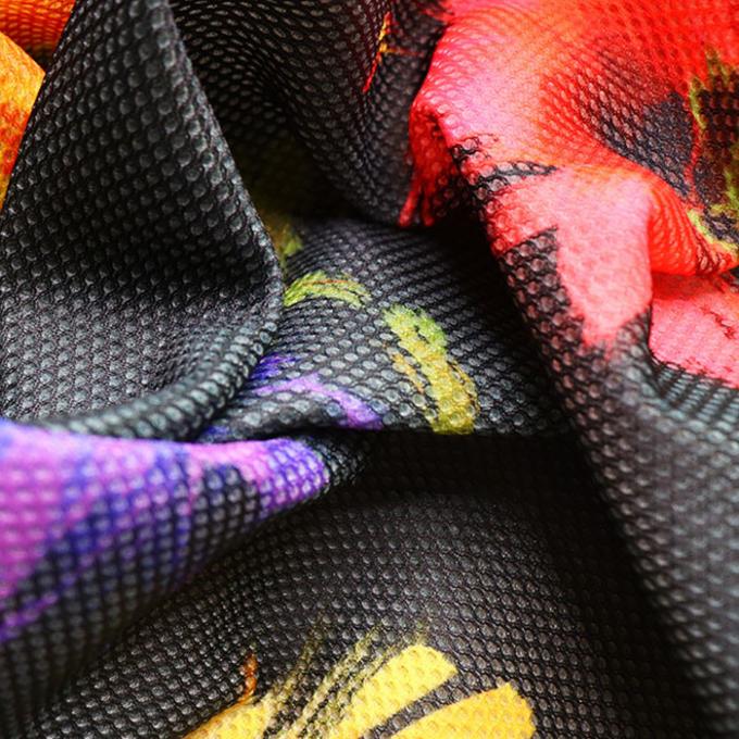 2mm Dijital Baskı Polyester Mesh Kumaş Solunumlu Yumuşak Mesh Kumaş Ayakkabılar için 3