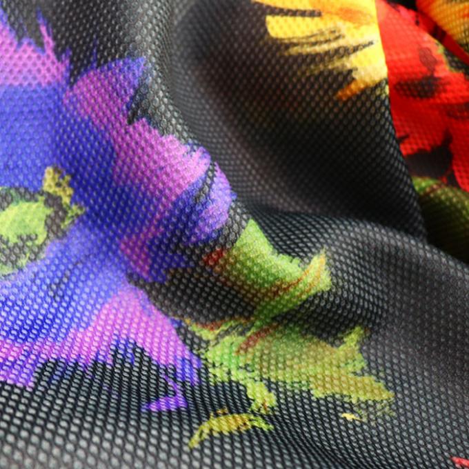 2mm Dijital Baskı Polyester Mesh Kumaş Solunumlu Yumuşak Mesh Kumaş Ayakkabılar için 0
