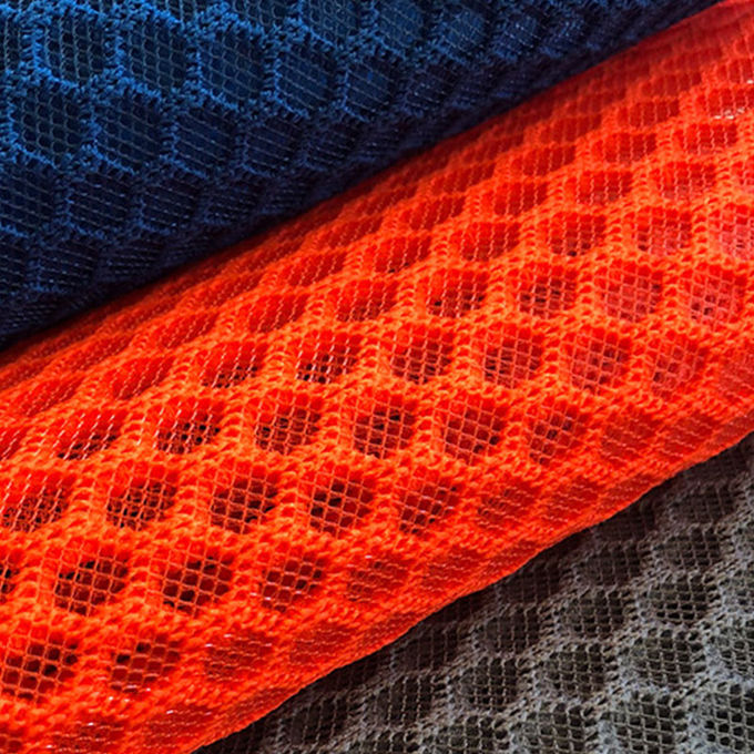 100% Polyester Geri Dönüştürülmüş Polyester Ağı Dikiş Airmesh 3D Ağı Malzemesi 2