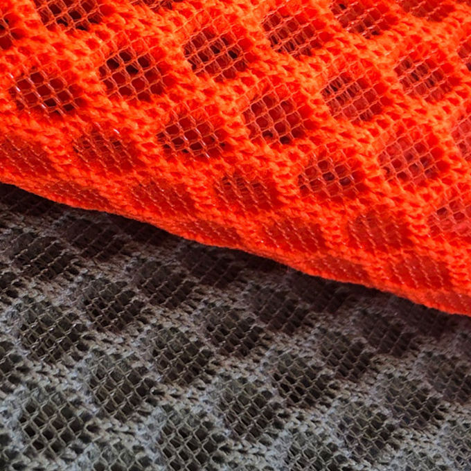 100% Polyester Geri Dönüştürülmüş Polyester Ağı Dikiş Airmesh 3D Ağı Malzemesi 3