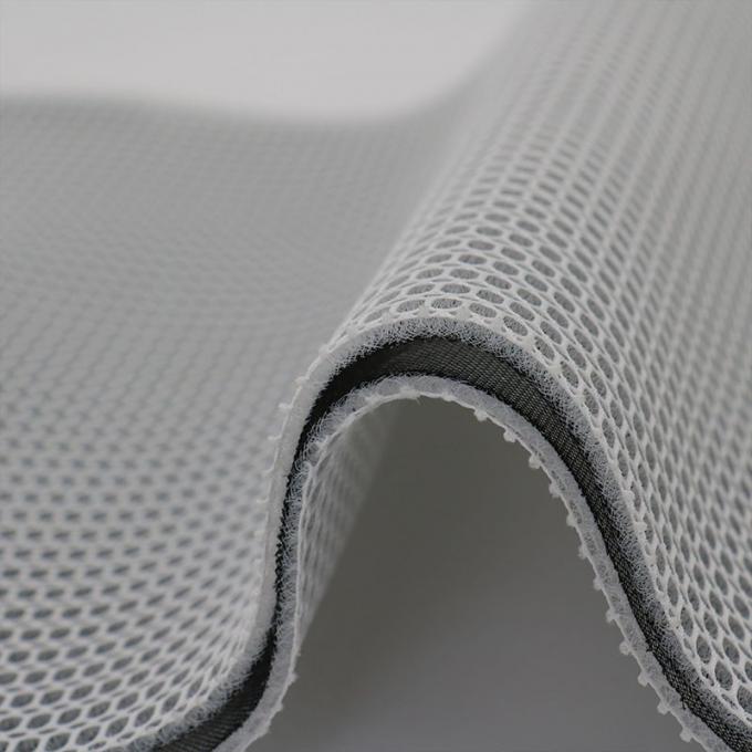 3mm Gri 3D Mesh Malzemesi % 100 Polyester Mesh Kumaş Nem emici 3
