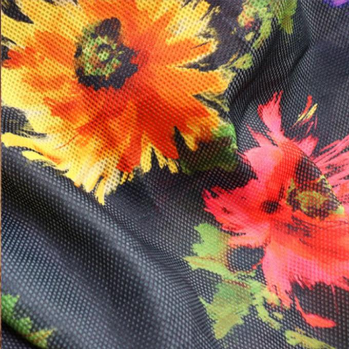 2mm Dijital Baskı Polyester Mesh Kumaş Solunumlu Yumuşak Mesh Kumaş Ayakkabılar için 1