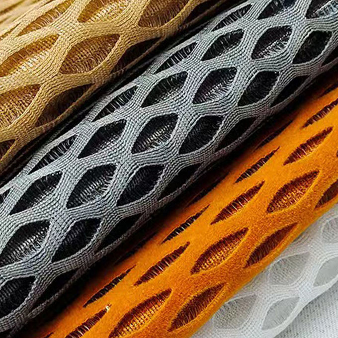 Solunumlu 100% Poliester Spor Ağı Kumaş 3D Ağı Kumaş 10MM - 20MM 0