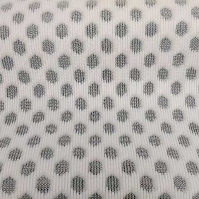 Nefes alıcı Airmesh Beyaz Polyester Mesh Kumaş Geri Dönüştürülmüş Polyester Mesh 430gsm 3