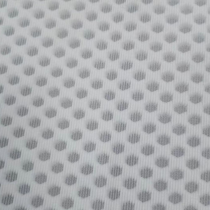 Nefes alıcı Airmesh Beyaz Polyester Mesh Kumaş Geri Dönüştürülmüş Polyester Mesh 430gsm 2